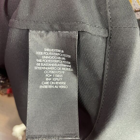 Alice + Olivia Becca Pouf Dress Embroidered Flower Black Dress Size 0 - Picture 10 of 13